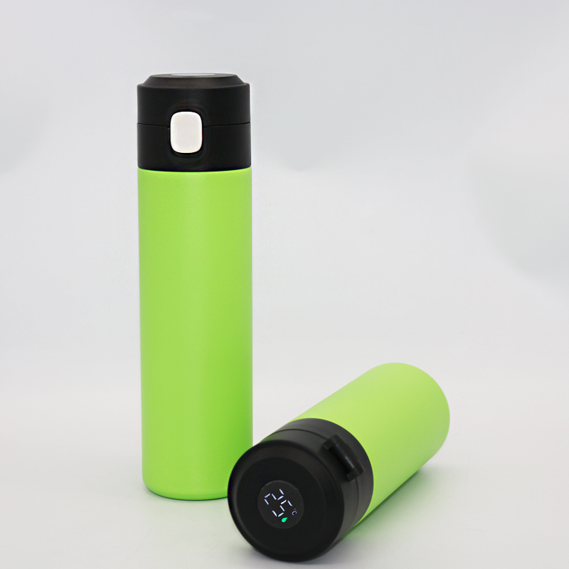 Hot Sales 304 Stainless Steel Smart Thermos Touch Display Warm Water Cup Double Vacuum Bouncing Wtater Bottle