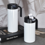 Coocodrink Customized 12oz 15oz 20oz Double Wall Stainless Steel Skinny Vacuumed Travel Tumbler with Flip Straw Lid