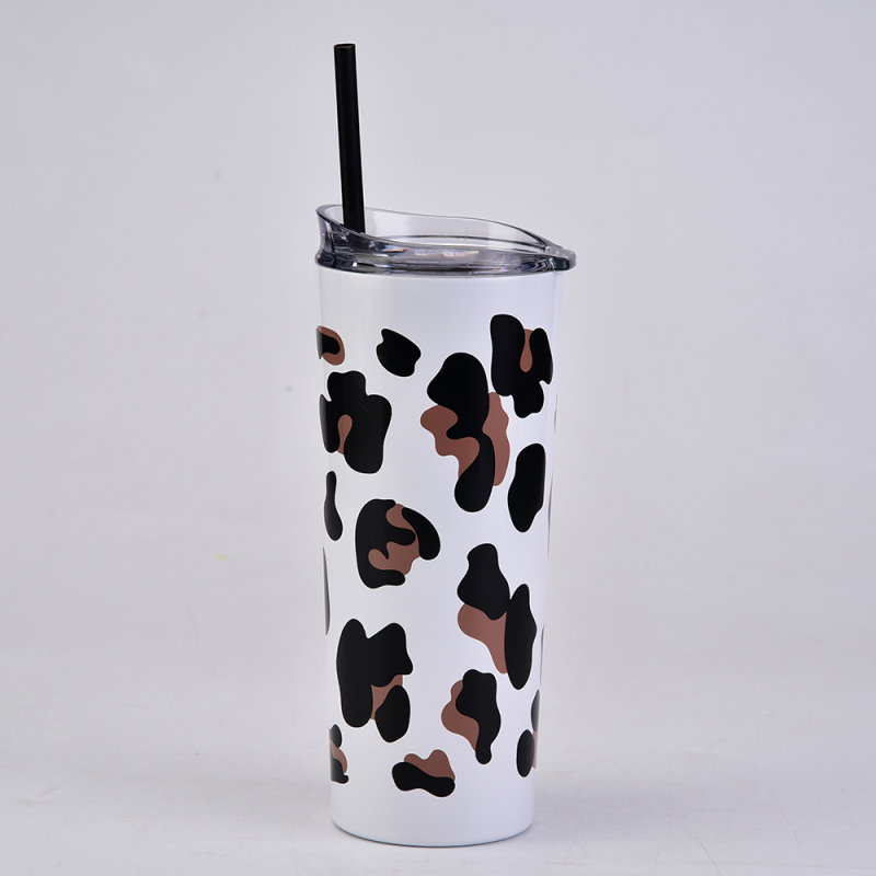 New Double Stainless Steel Outdoor Vacuum Leopard Print Water Tumbler Internet Celebrity Creative Thermal Tumbler Coffee Tumbler
