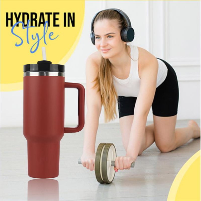 Wholesale 40oz Stainless Steel Double Wall Vacuum Cup for Office Travel with Leakproof Lid