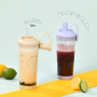 New Boba Milk Tea Cup Tritan Magnetic Handle Large Hole Straw Leak-Proof Eco-Friendly Food Safe Boiling Water Safe