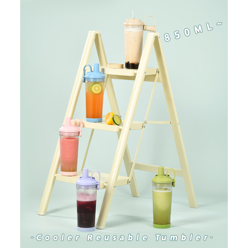 New Boba Milk Tea Cup Tritan Magnetic Handle Large Hole Straw Leak-Proof Eco-Friendly Food Safe Boiling Water Safe