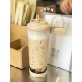New Boba Milk Tea Cup Tritan Magnetic Handle Large Hole Straw Leak-Proof Eco-Friendly Food Safe Boiling Water Safe