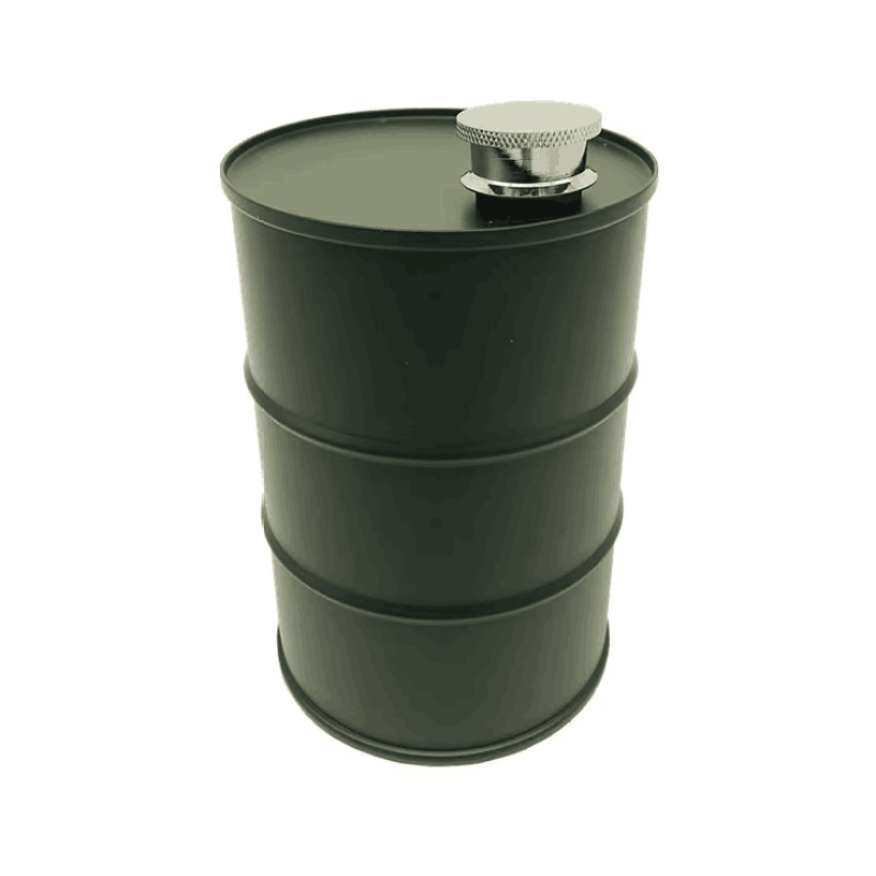 Novelty Oil Barrel Shaped Stainless Steel Hip Flask 24oz Large Capacity Alcohol Whisky Hip Flask