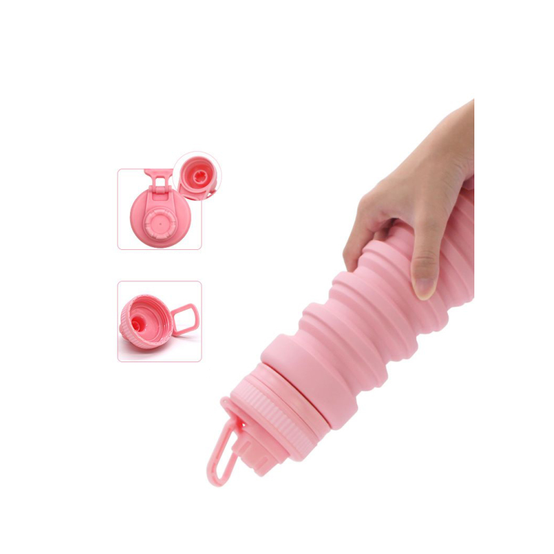750ml Collapsible Silicone Water Bottle - Food Grade Portable Sports Drinkware with Free Sample OEM/ODM Wholesale for Gym Hiking