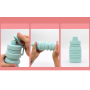 750ml Collapsible Silicone Water Bottle - Food Grade Portable Sports Drinkware with Free Sample OEM/ODM Wholesale for Gym Hiking