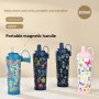 New 830ml Large Capacity Stainless Steel Vacuum Tumbler Magnetic Handle Portable Design for Business Gifts Giveaways