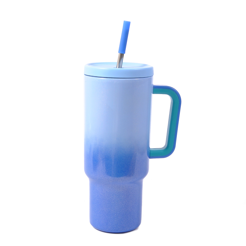 New Ice Bar Cup Stainless Steel Large-Capacity Double-Layer Boutique Gradient Color Insulated Cups
