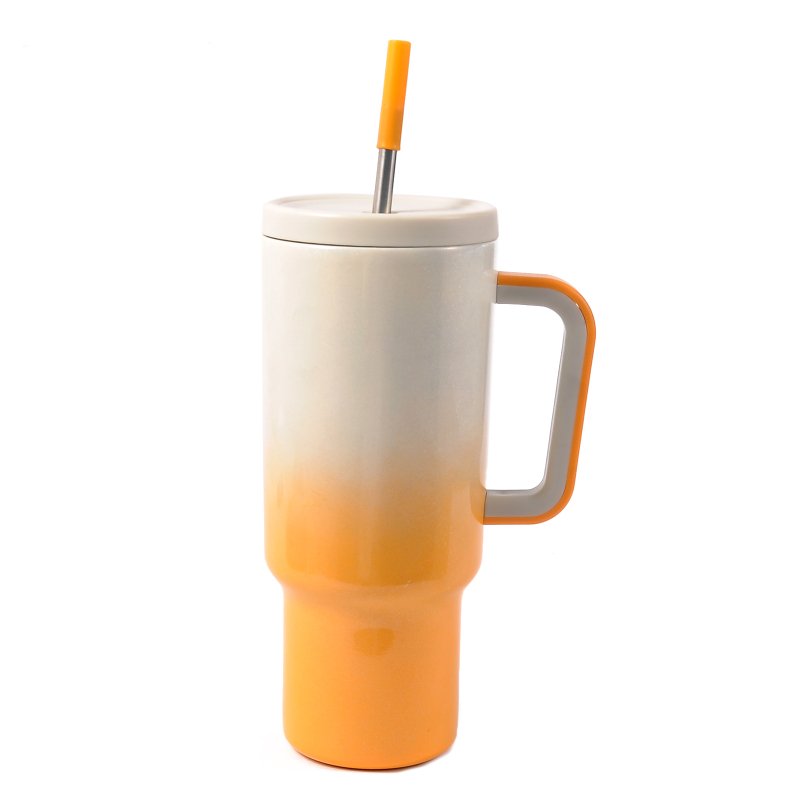 New Ice Bar Cup Stainless Steel Large-Capacity Double-Layer Boutique Gradient Color Insulated Cups