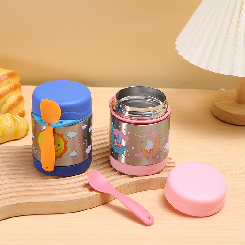 Coocodrink Best Selling 12OZ Stainless Steel Baby Thermos Food Jar for Hot Food Insulated Vacuum Thermal Flask Kids Lunch Box