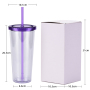 Factory Spot 24Oz Plastic Straw Cup with Lid Reusable BPA Free Leak-Proof Transparent Cold Drink Cup Custom Logo Printing