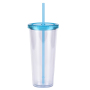 Factory Spot 24Oz Plastic Straw Cup with Lid Reusable BPA Free Leak-Proof Transparent Cold Drink Cup Custom Logo Printing