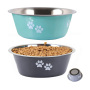 Coocodrink Stainless Steel Pet Bowl With Anti-skid Silicone Various Sizes Puppy Cats Bowls Drink Food Water Dish Feeder