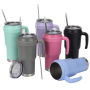 USA Popular 40oz Double Wall Stainless Steel Tumbler Cups with Straw Handle Vacuum Insulated Travel Coffee Tumblers