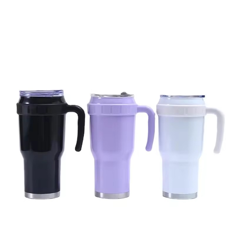 USA Popular 40oz Double Wall Stainless Steel Tumbler Cups with Straw Handle Vacuum Insulated Travel Coffee Tumblers