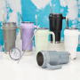 USA Popular 40oz Double Wall Stainless Steel Tumbler Cups with Straw Handle Vacuum Insulated Travel Coffee Tumblers