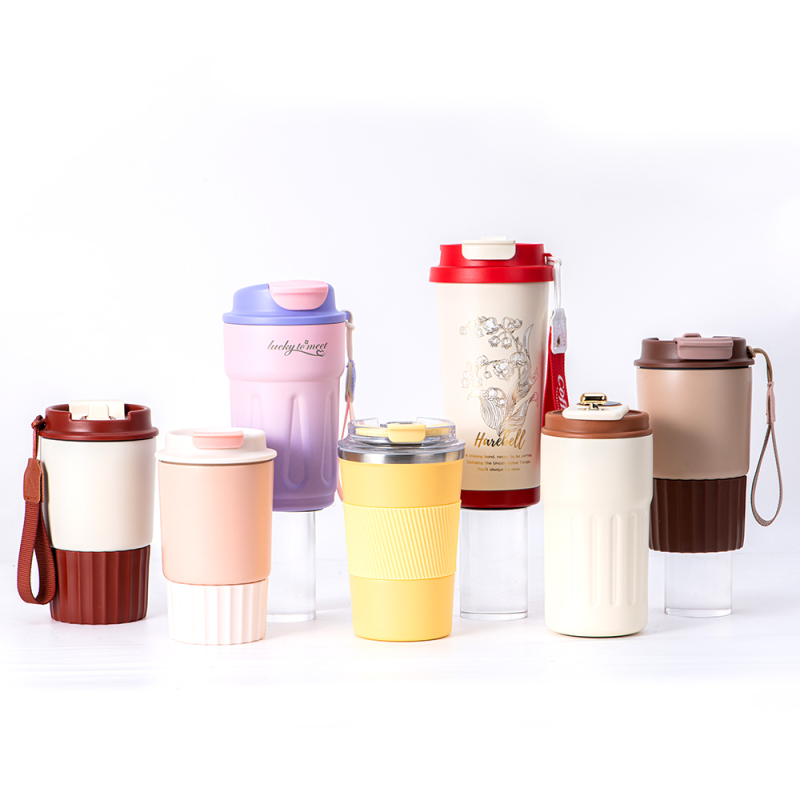 Coocodrink Wholesale 12oz Portable Stainless Steel Vacuum Reusable Coffee Cup Insulated Travel Coffee Mug With Leakproof Lid