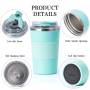Coocodrink Wholesale 12oz Portable Stainless Steel Vacuum Reusable Coffee Cup Insulated Travel Coffee Mug With Leakproof Lid