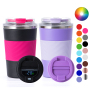 Coocodrink Wholesale 12oz Portable Stainless Steel Vacuum Reusable Coffee Cup Insulated Travel Coffee Mug With Leakproof Lid