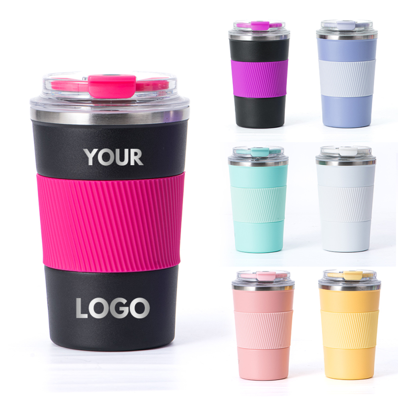 Coocodrink Wholesale 12oz Portable Stainless Steel Vacuum Reusable Coffee Cup Insulated Travel Coffee Mug With Leakproof Lid