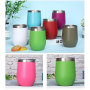 Eco-friendly Double Wall Stainless Steel Wine Tumbler Fashionable 12oz Coffee Tumbler Egg Wine Cup With Lid
