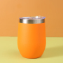 Powder Coating 12oz Wine Tumbler Egg Shape Stainless Steel 304 BPA Free Vacuum Cup Insulated Metal Gift Water Bottle