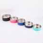 Custom Logo Large 64oz Portable Stainless Steel Pet Bowl Powder Coat Metal Thermo Feeder for Dogs