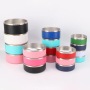 Custom Logo Large 64oz Portable Stainless Steel Pet Bowl Powder Coat Metal Thermo Feeder for Dogs