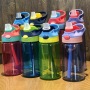 Coocodrink Eco Friendly 16oz Plastic Kids Water Bottles Cups Bpa Free Sports Bottle clear Travel Mug Acrylic Tumbler with Lids