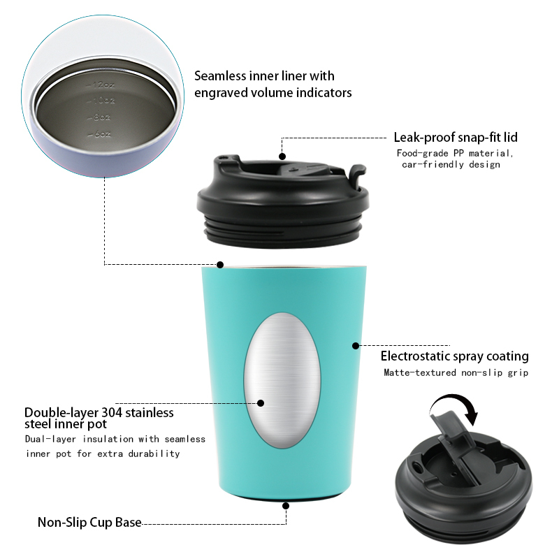 Hot Selling Custom Logo Car Tumbler Coffee Mug Double Walled Vacuum 350ml Stainless Steel Tumbler Coffee Cup