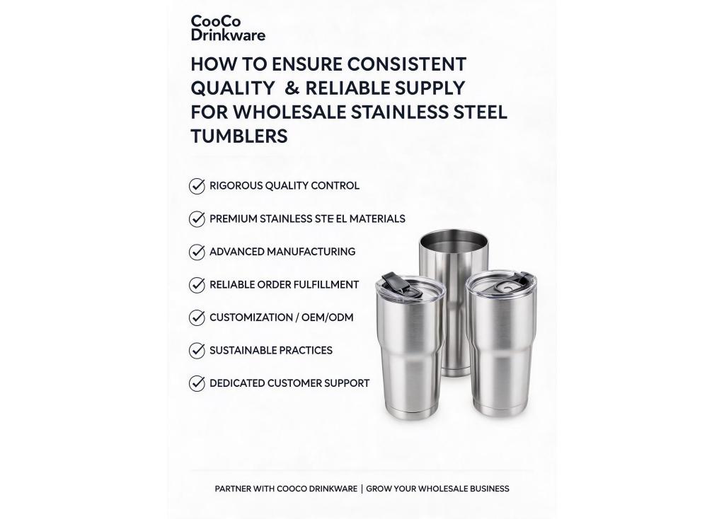 How do you ensure consistent quality and reliable supply for wholesale stainless steel tumbler orders?