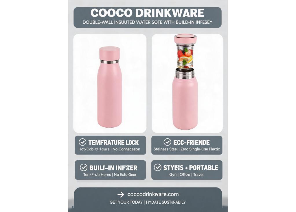 Can you develop a double-wall insulated water bottle with a built-in infuser for tea and fruit?