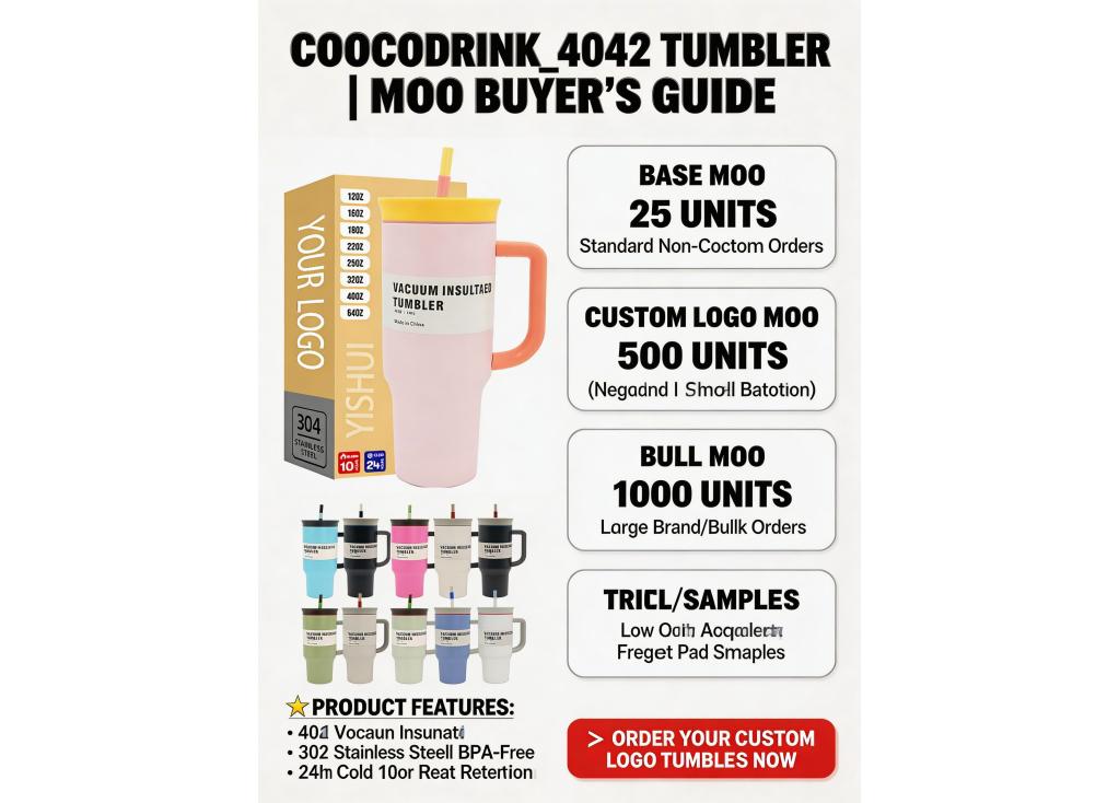 What is the typical minimum order quantity for custom logo stainless steel tumblers?