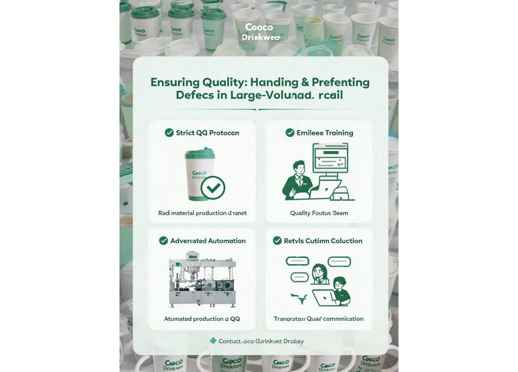What is your process for handling and preventing defects in large-volume orders for retail chains?