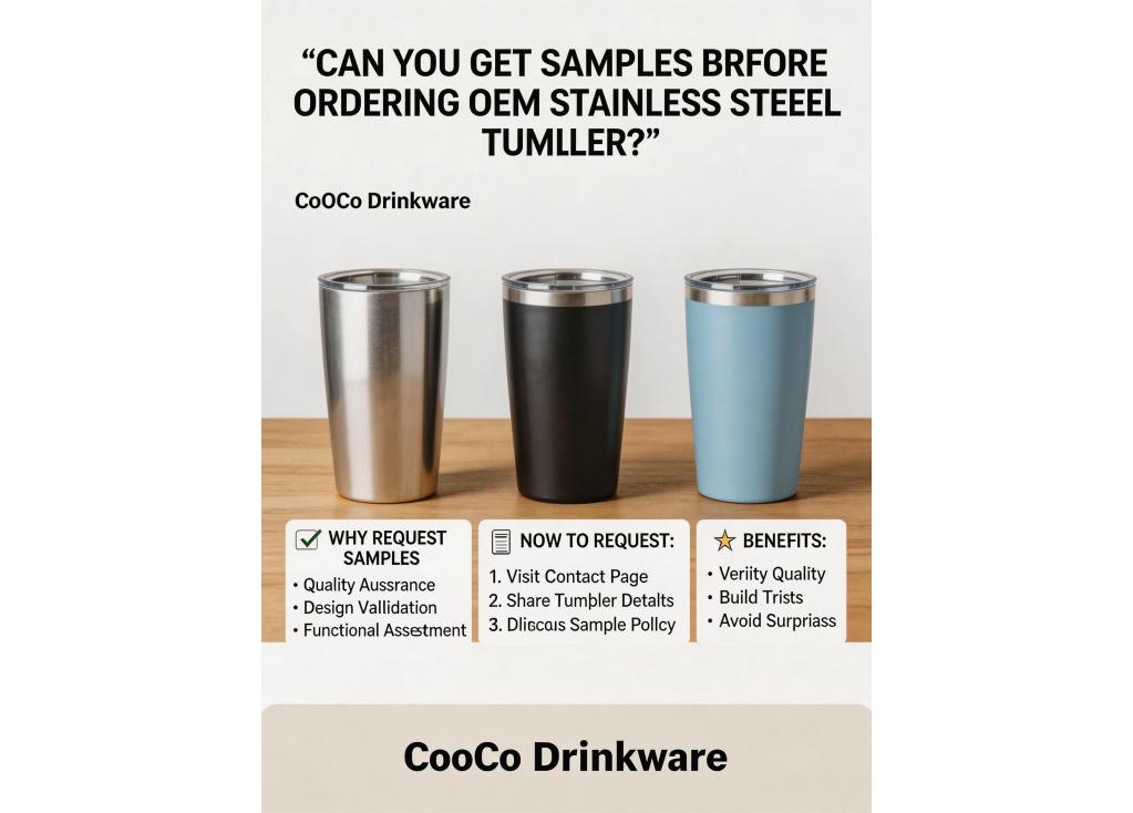 Can you provide samples before placing a large order for OEM stainless steel tumblers?