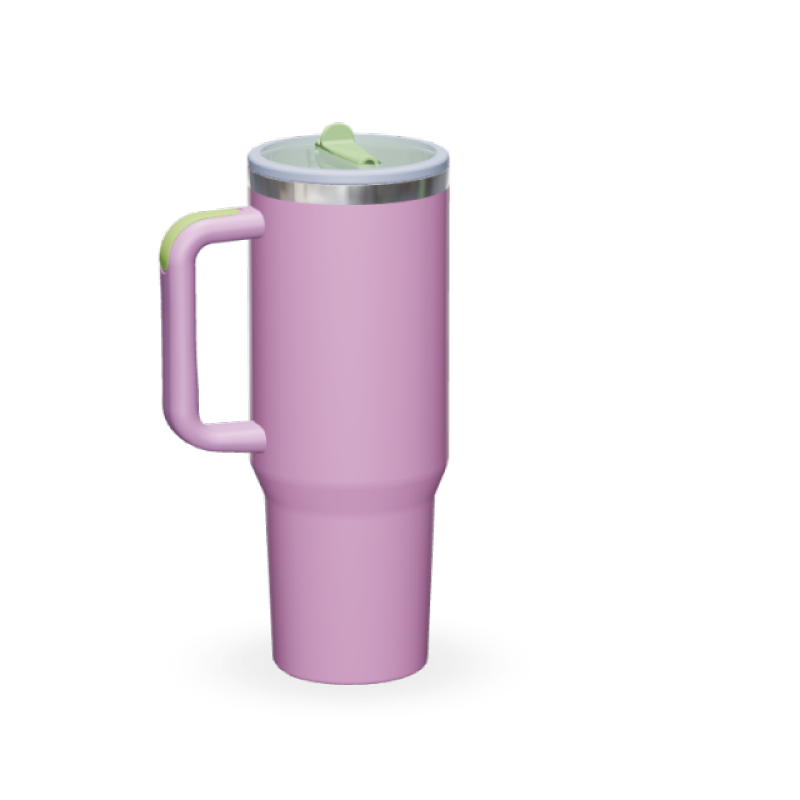40oz Tumbler With Handle and Flip Straw 100% Leak-Proof Stainless Steel Water Bottle Triple Layer Insulated Travel Cup