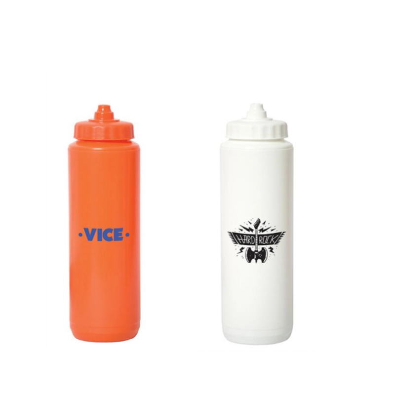 アウトドア用 直接飲用 再利用可能 1000ml BPAフリー スポーツ エコスクイーズウォーターボトル ねじ込み式蓋付き