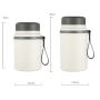 Custom 800ml 1000ml 316 Stainless Steel Insulated Food Jar with Folding Spoon Portable Hot Food Thermos with Heatable Feature