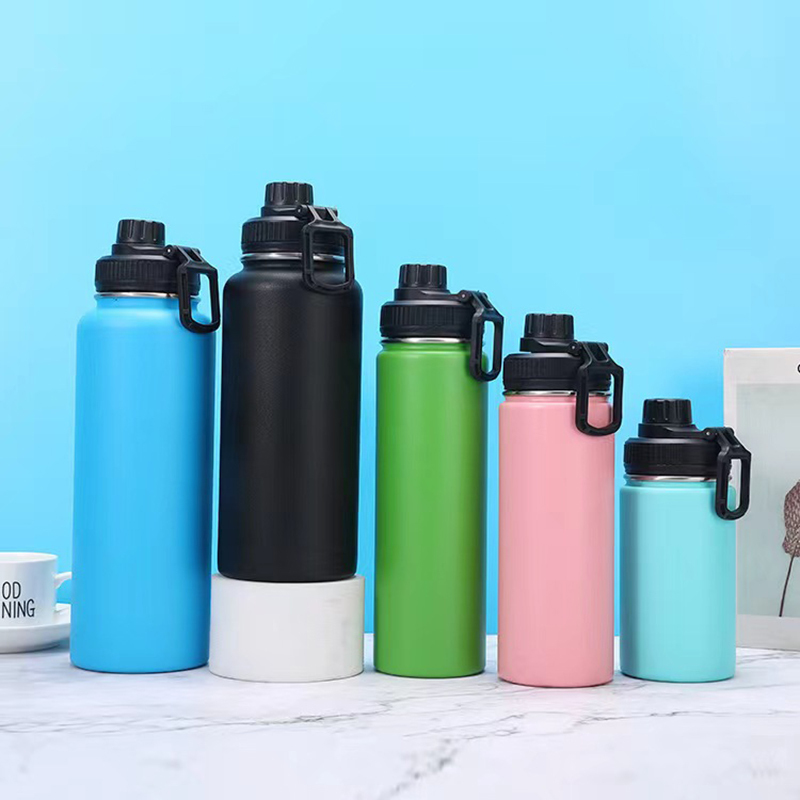 Wholesale Motivational Tumbler 64oz Stainless Steel Insulated Water Bottle Flask Drink Bottle Half Sport Cup Termos
