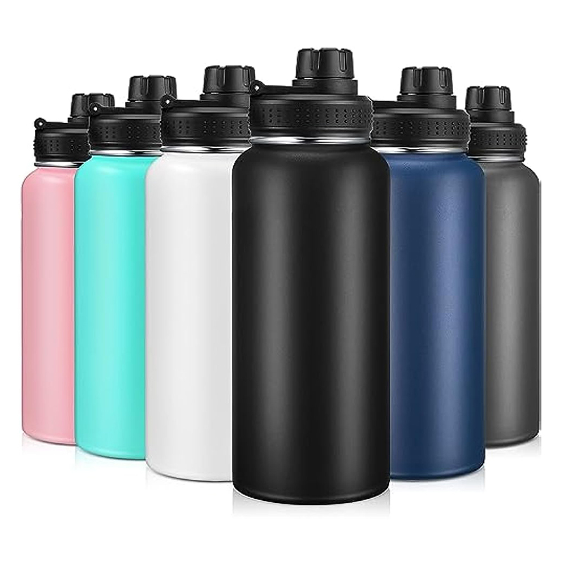 Wholesale Motivational Tumbler 64oz Stainless Steel Insulated Water Bottle Flask Drink Bottle Half Sport Cup Termos