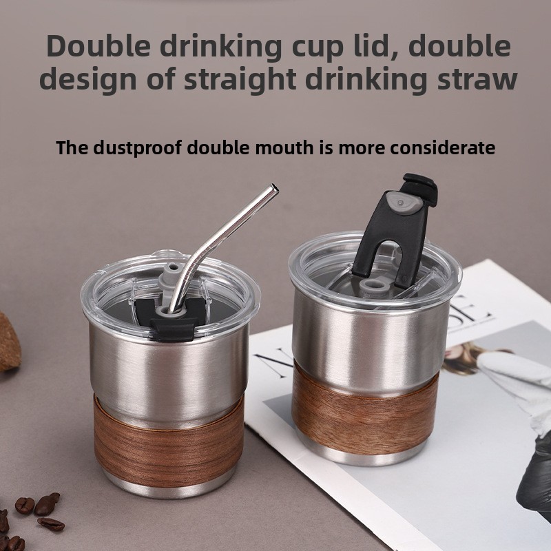 10oz Tea Cup Set Single-Layer 304 Stainless Steel Coffee Cup for Camping for Cold Beverages Beer or Swallowing Coffee Tumbler