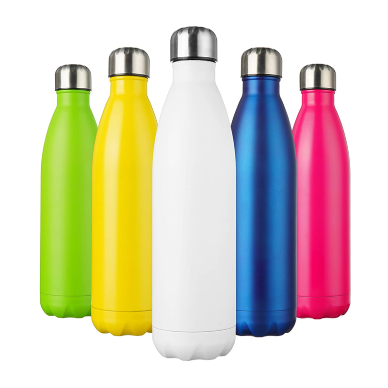 17oz Stainless Steel Water Bottle with Narrow Mouth Cola Shaped Vacuum Flask Sport Gym Custom Logo Direct Drinking Outdoor Tours