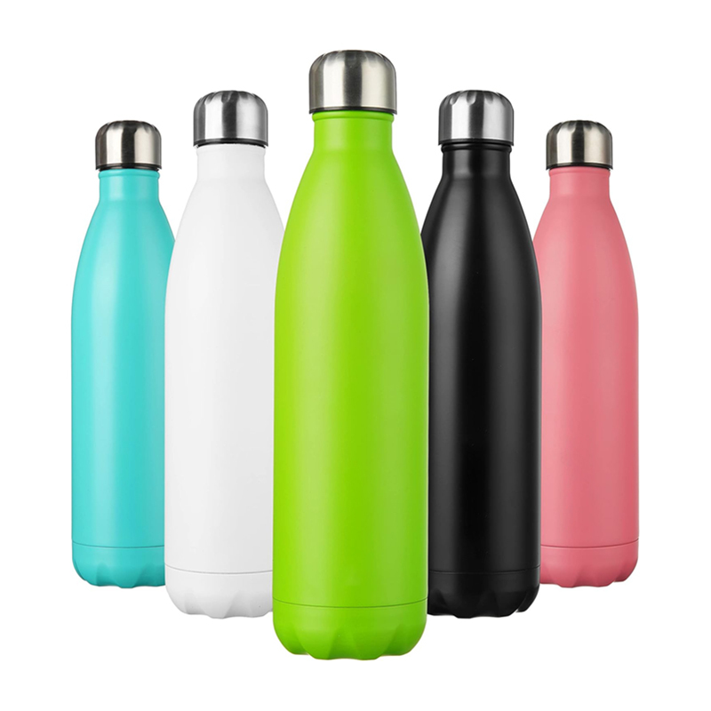 17oz Stainless Steel Water Bottle with Narrow Mouth Cola Shaped Vacuum Flask Sport Gym Custom Logo Direct Drinking Outdoor Tours
