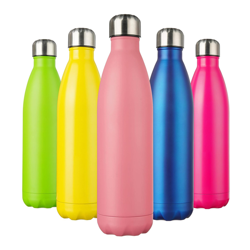 17oz Stainless Steel Water Bottle with Narrow Mouth Cola Shaped Vacuum Flask Sport Gym Custom Logo Direct Drinking Outdoor Tours