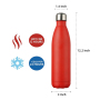 17oz Stainless Steel Water Bottle with Narrow Mouth Cola Shaped Vacuum Flask Sport Gym Custom Logo Direct Drinking Outdoor Tours