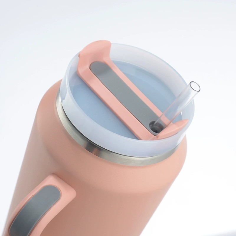 Reusable Insulated Stainless Steel Large Travel Jug Water Bottle 64oz Stan Mug Tumbler with Handle and Straw Lid