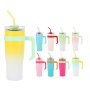 Moin Stainless Steel Double Wall Vacuum Insulated 40oz Tumbler Travel Mug With Reusable Straw Slider Lid Cleaning Brush