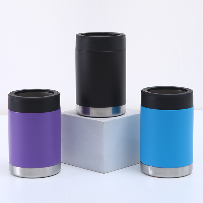 Wholesale Price Tumbler Mug 12 oz Double Wall Insulate Can Cooler With Lid Thermal Hot Standard Size Cans Customizable Logo