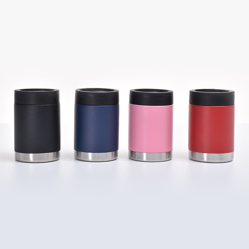 Wholesale Price Tumbler Mug 12 oz Double Wall Insulate Can Cooler With Lid Thermal Hot Standard Size Cans Customizable Logo