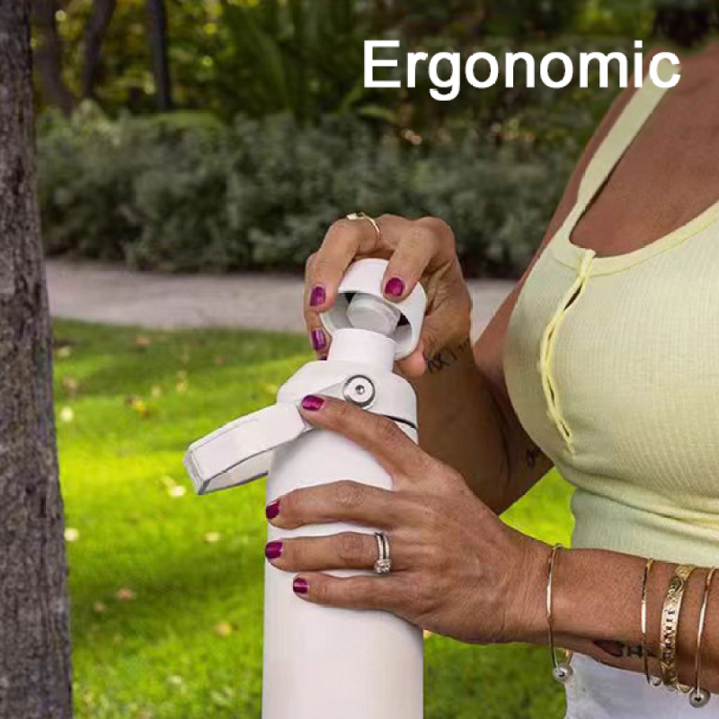 Custom Logo 16/24/36 oz Leak-proof Portable Cold Horn Bottle Inclined Lid Vacuum Insulated Stainless Steel Sport Water Bottle